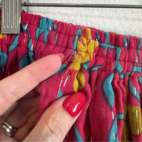 Jaded Gypsy Kantha Patchwork Floral Boho Festival Pockets Maxi Skirt Free Size - Picture 5 of 12